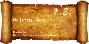Majszky Emma névjegykártya